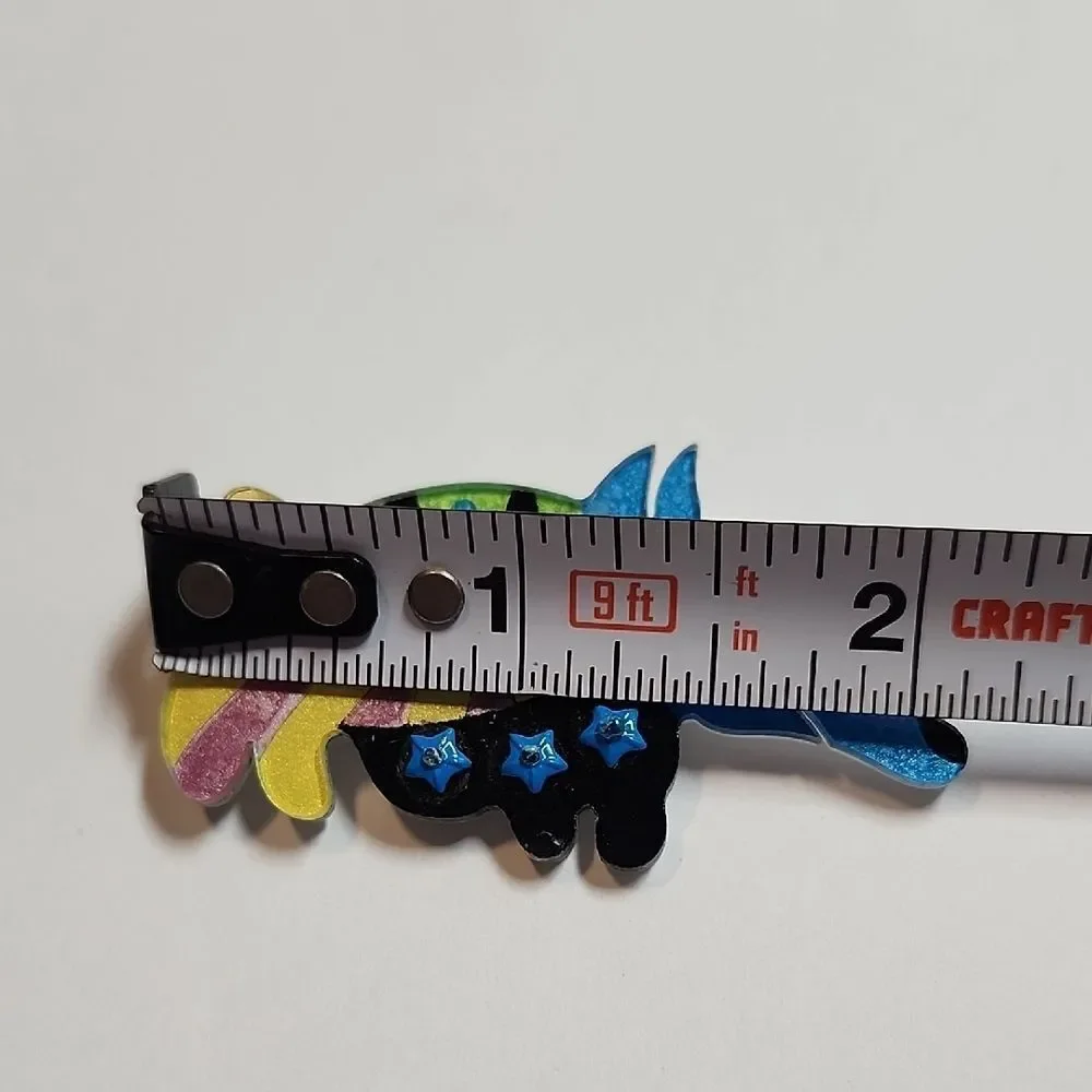 Mexican Folk Art Colorful Armadillo Brooch Pin